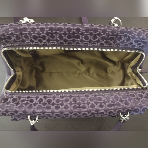 Coach Madison Madeline East West OP art needlepoint Satchel - Picture 11 of 16